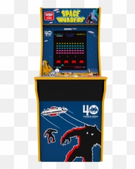 Space Invaders Arcade Cabinet - Arcade1Up Machine png