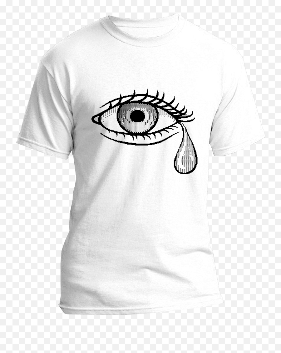 Crying Eye Pixel Art Slim Fit T - Shirt Crying Eyes Pixel Png,Crying Eyes Png