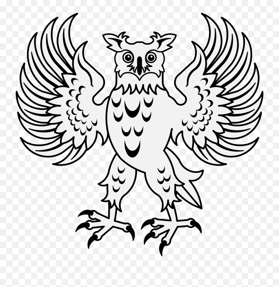 Owl - Traceable Heraldic Art Heraldry Png Owl Transparent Png,Owl Png