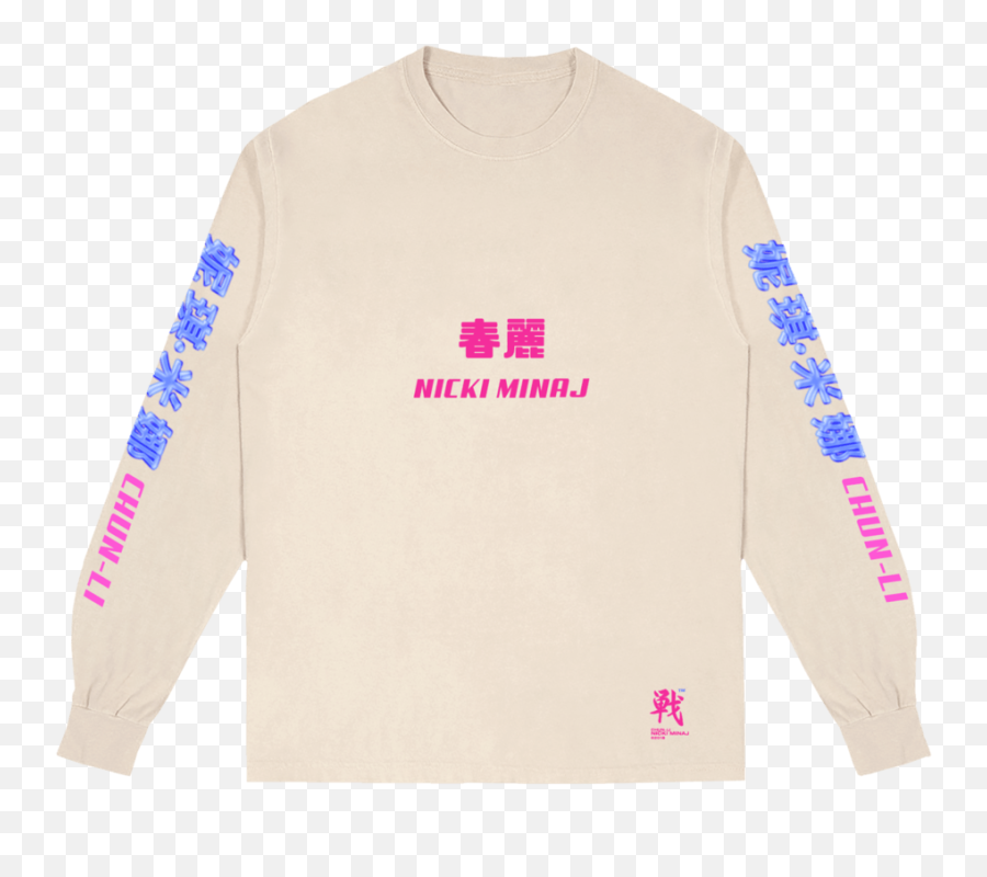 Chun - Li Logo Long Sleeve Album Nicki Minaj Chun Li Merch Png,Chun Li Png