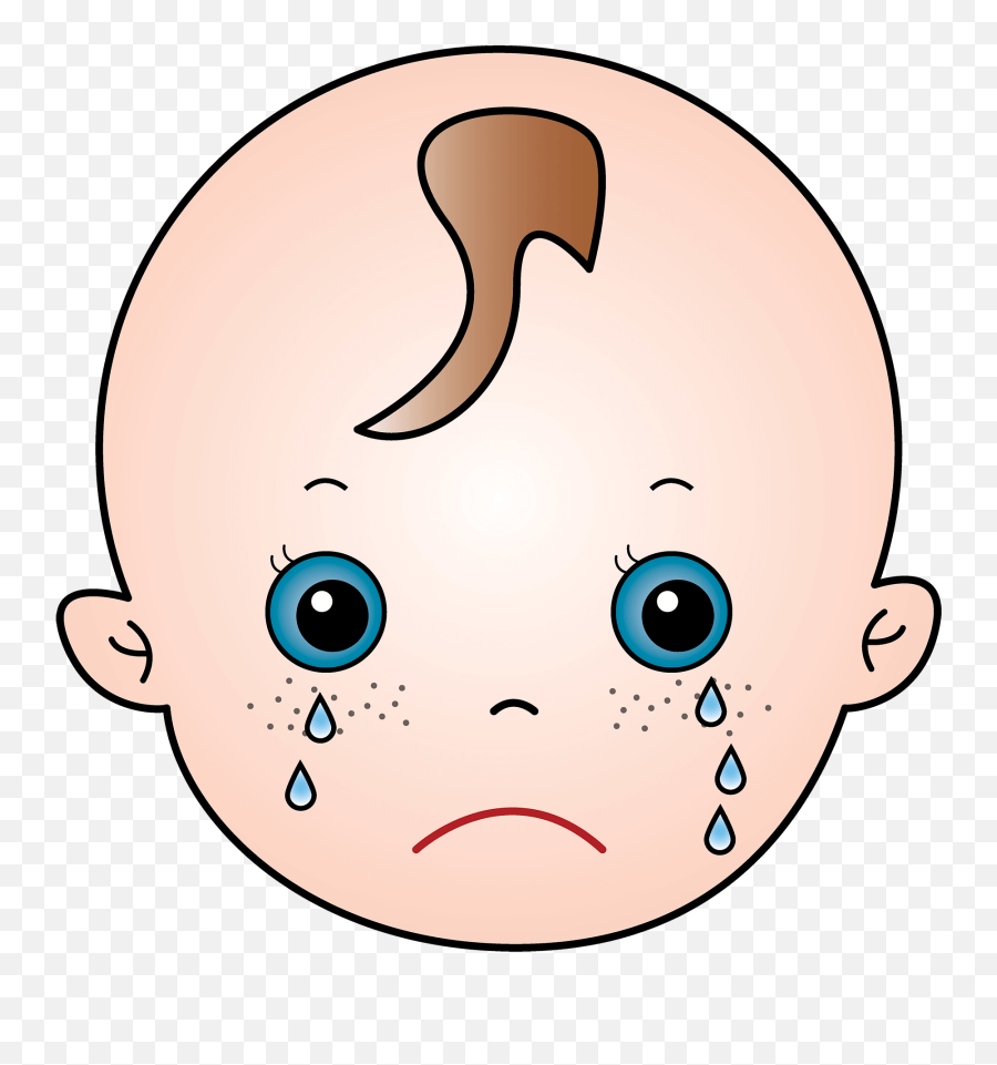 Baby Face Crying Clipart - Clip Art Png,Baby Face Png