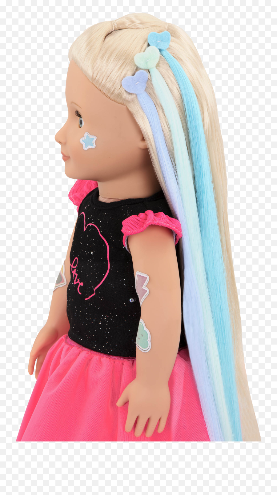 Side Profile Of Luana With Hair Extensions - Barbie Clipart Plush Png,Barbie Png