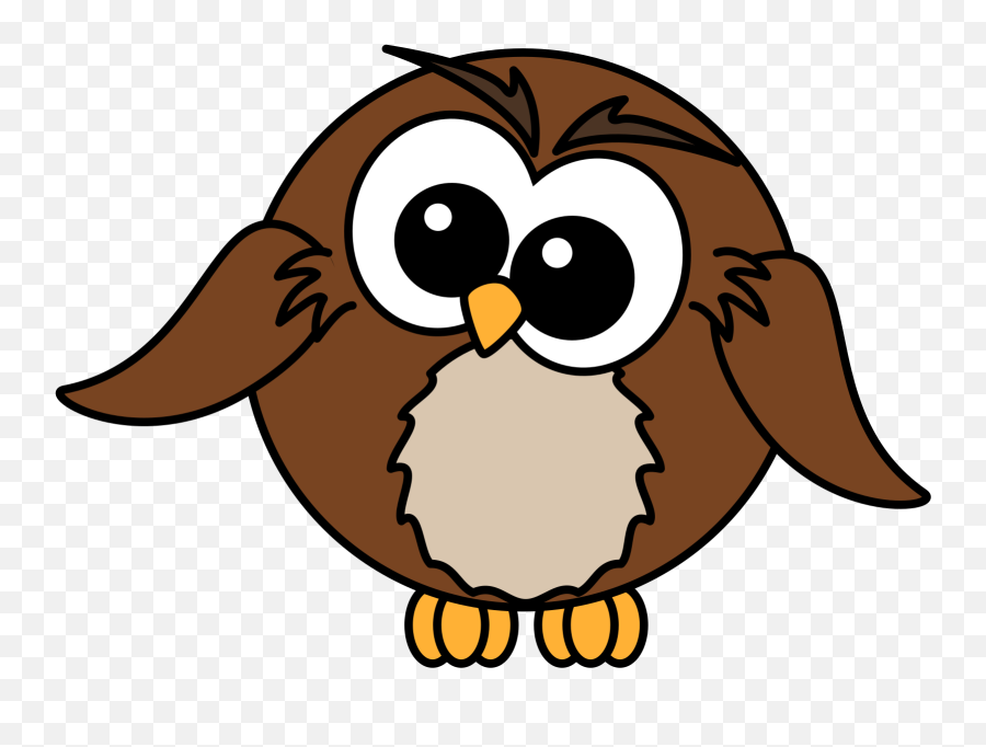 Confused Owl Clip Art - Cartoon Owl Png,Owl Clipart Png