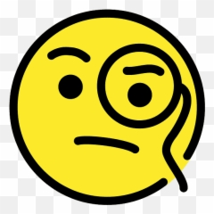 Face With Monocle Emoji Clipart - png
