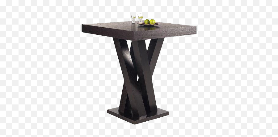Solid Wood Cross Legs Side Table For Corners Dark Finish - Sunpan Bar Table Png,Wood Cross Png