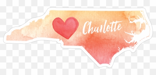 2725 - Watercolor Heart North Carolina Heart Png,Watercolor Heart Png