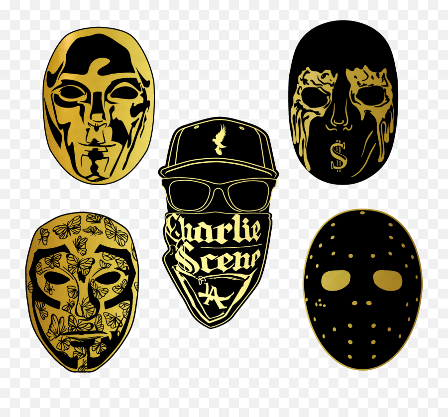 Hollywood Undead Masks 2019 Transparent Cartoon - Jingfm Hollywood Undead New Masks Png,Black Panther Mask Png