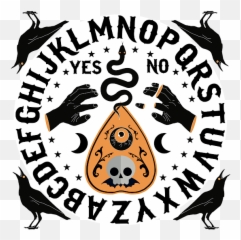 Orange And Black Modern Ouija Board - Taurus Png,Ouija Board Png