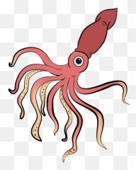 Squid Png - Easy Giant Squid Drawing,Squid Png