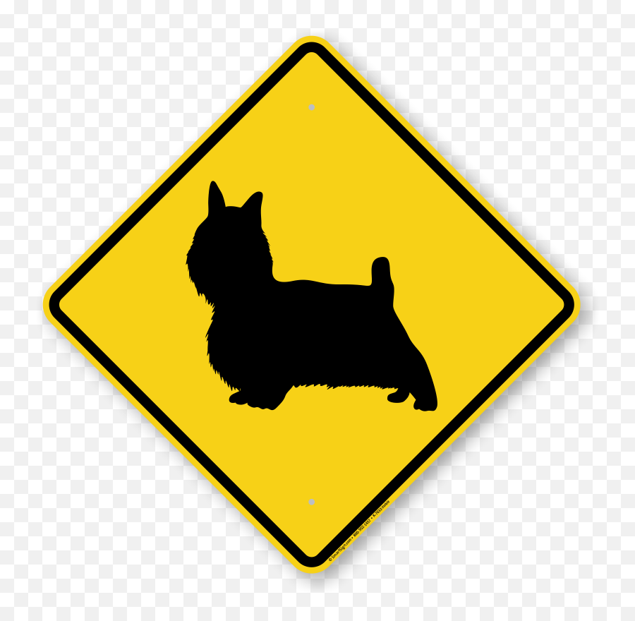 Yorkie Dog Symbol Sign Guard Sku K - 7633yorkie Wild Farmers Road Sign Png,Yorkie Png