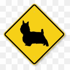 Yorkie Dog Symbol Sign Guard Sku K - 7633yorkie Wild Farmers Road Sign Png,Yorkie Png