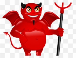 Satanic Clipart Devil Pitchfork - Cartoon No Transparent Background png