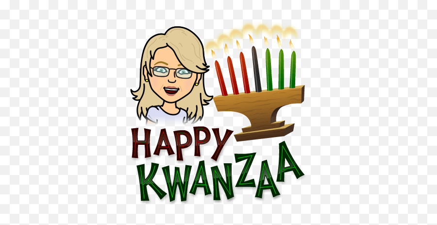 Happy Kwanzaa Bitmoji Jeanu0027s Writing - Kinara Png,Kwanzaa Png