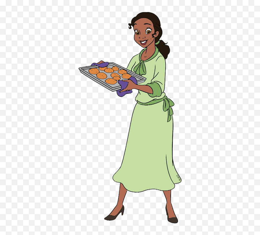 Clip Art Of Tiana From The Princess And Frog Holding A - Standing Around Png,Princess Tiana Png