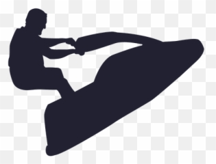 Jet Skiing Sport Silhouette - Vector Png