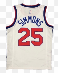 Simmons 25 Philadelphia 76ers Swingman White Nba Jersey By - Sleeveless png