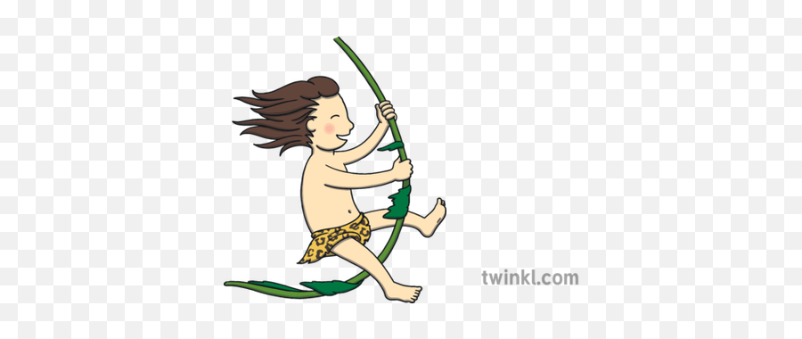 Feral Child Ape Monkey Swinging Tree Ks1 - Fish In Plastic Drawing Png,Tarzan Png