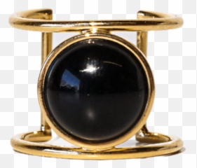 Black Onyx Adjustable Ring - Solid png
