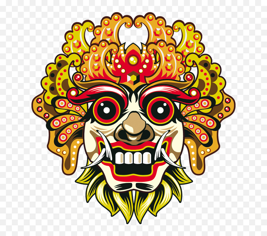 Barong Bali Mask Face Chiefs Euclidean Vector - Barong Vector Barongan Png,Icon Joker Helmet