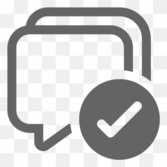 Comment Multiple Checkmark Regular Free Icon - IconIconscom png