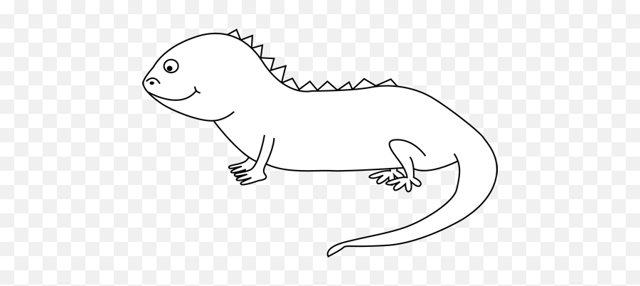 Outline Iguana Clipart Free To Use Clip Art Resource - Iguana Clipart Black And White Png,Iguana Png