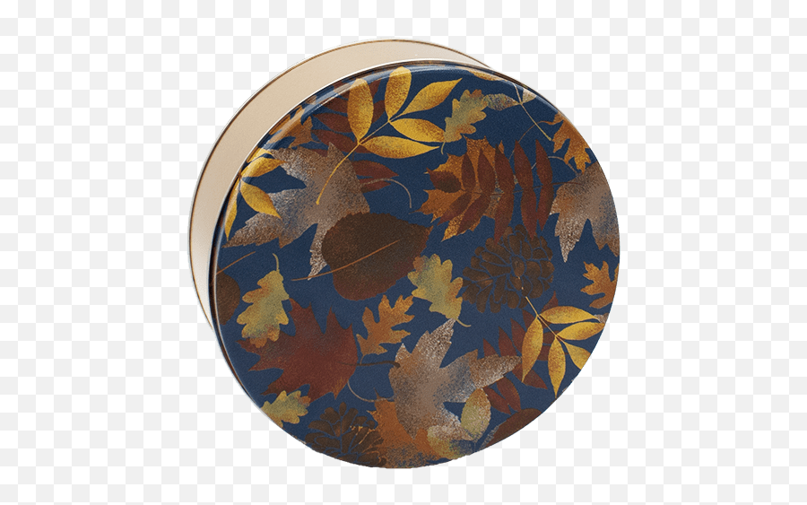 Fall Leaves Popcorn Tin 2 Gallon Snacks My Kitchen - Circle Png,Falling Leaves Transparent