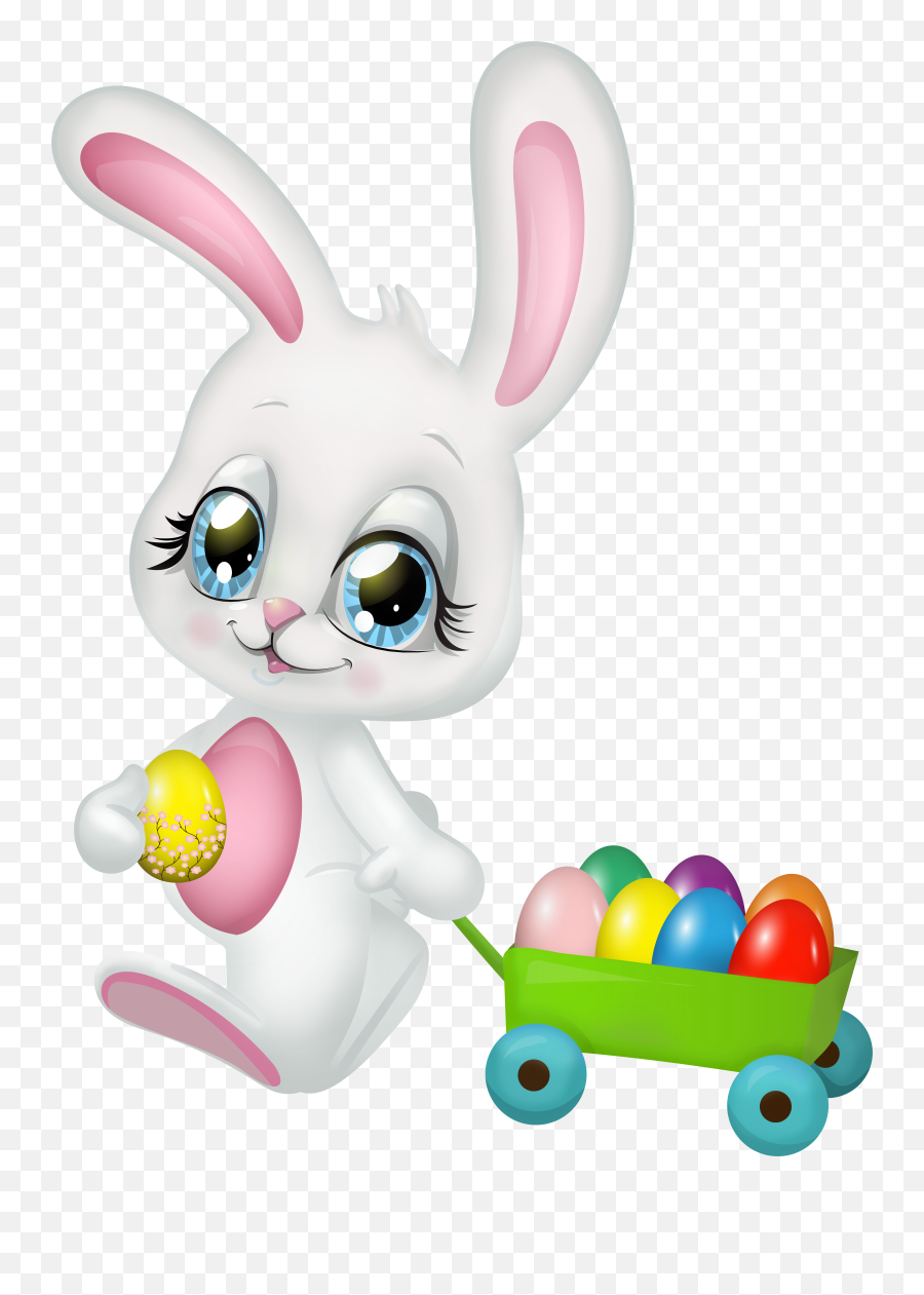 Transparent Background Cute Easter Bunny Clipart - Cute Easter Bunny Easter Clipart Png,Easter Background Png