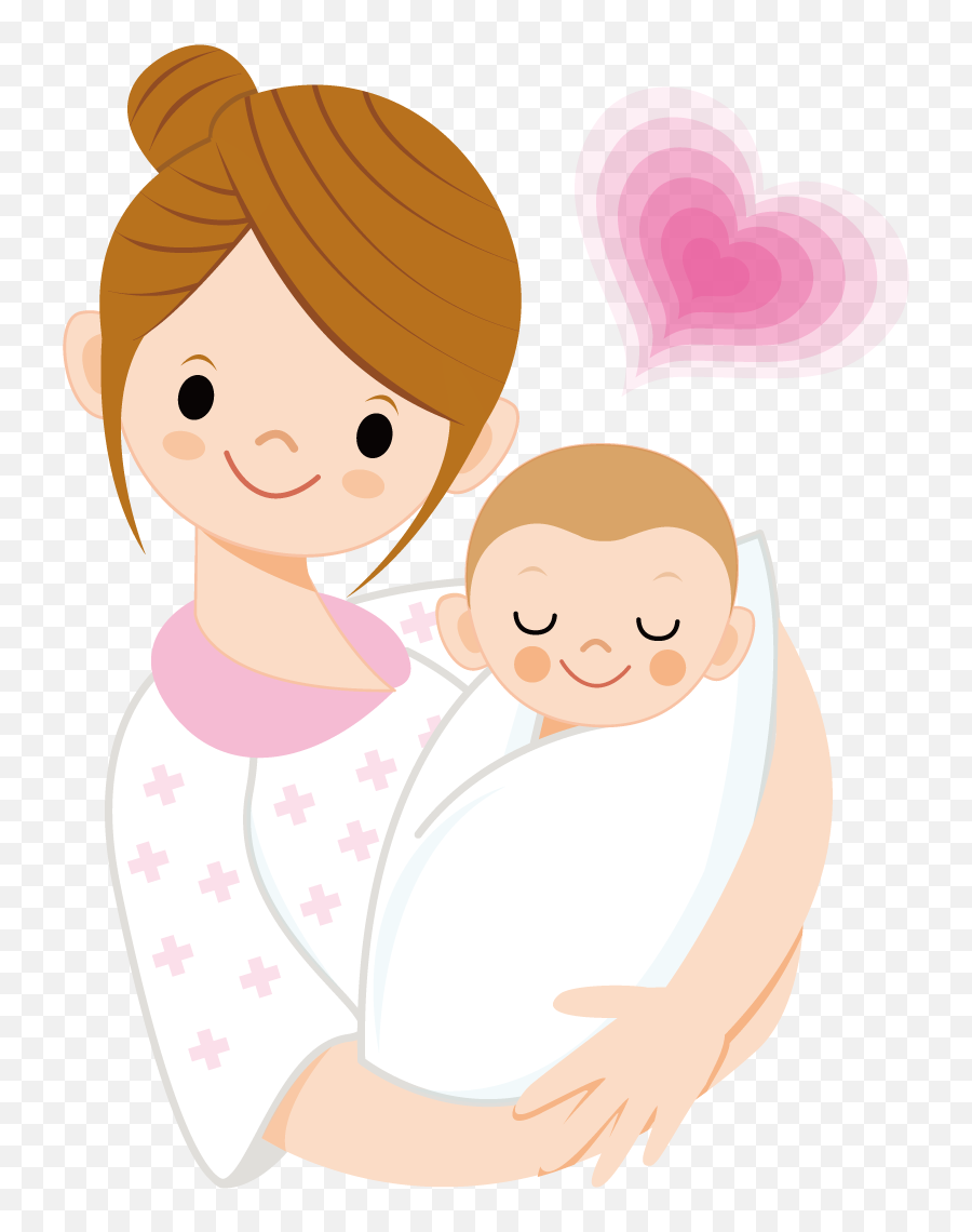 50 Cliparts 6 Months Pregnant Clipart Transparent - Mom And Baby Cartoon Png,Cartoon Baby Png