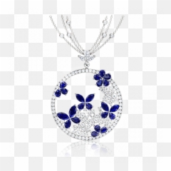 Sapphire Butterfly And Diamond Medallion - Browns Jewellers Png,Medallion Png