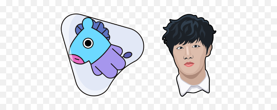 Bts J - Hope Cursor U2013 Custom Cursor Browser Extension Cartoon Png,J Hope Png