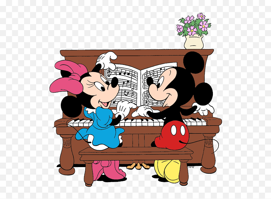 Mickey U0026 Minnie Mouse Clip Art Disney Galore - Minnie Mouse Playing Piano Png,Piano Clipart Transparent