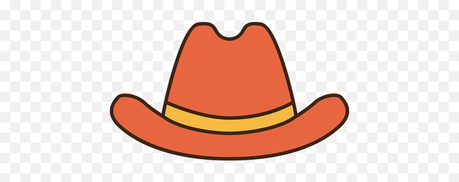 Stroke Orange Cowboy Hat - Transparent Png U0026 Svg Vector File Cowboy Hat,Cowboy Hat Transparent Background