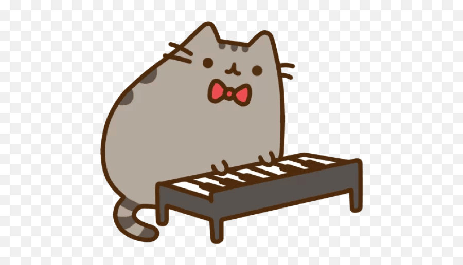 Gif Pusheen Sock In A Mug Piano Image - Pusheen Piano Gif Png,Pusheen Transparent Background