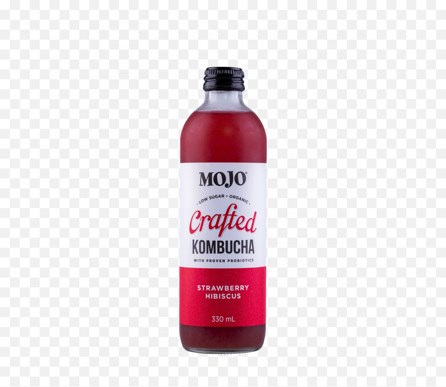 Mojo Kombucha Crafted Strawberry Hibiscus 12x330ml - Bottle Png,Hibiscus Png