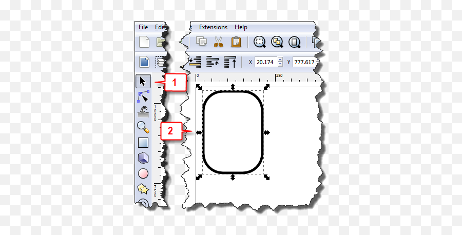 Inkscape The Rectangle Tool - Screenshot Png,Rounded Rectangle Png