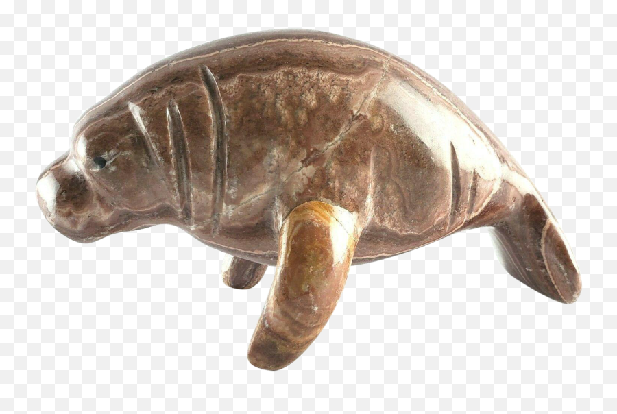 Carved Marble Manatee Sculpture - Manatee Png,Manatee Png