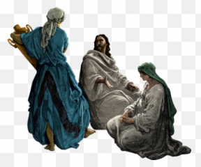 Png Of Mary And Martha With Jesus U0026 Free - Martha And Mary Clipart,Marth Png