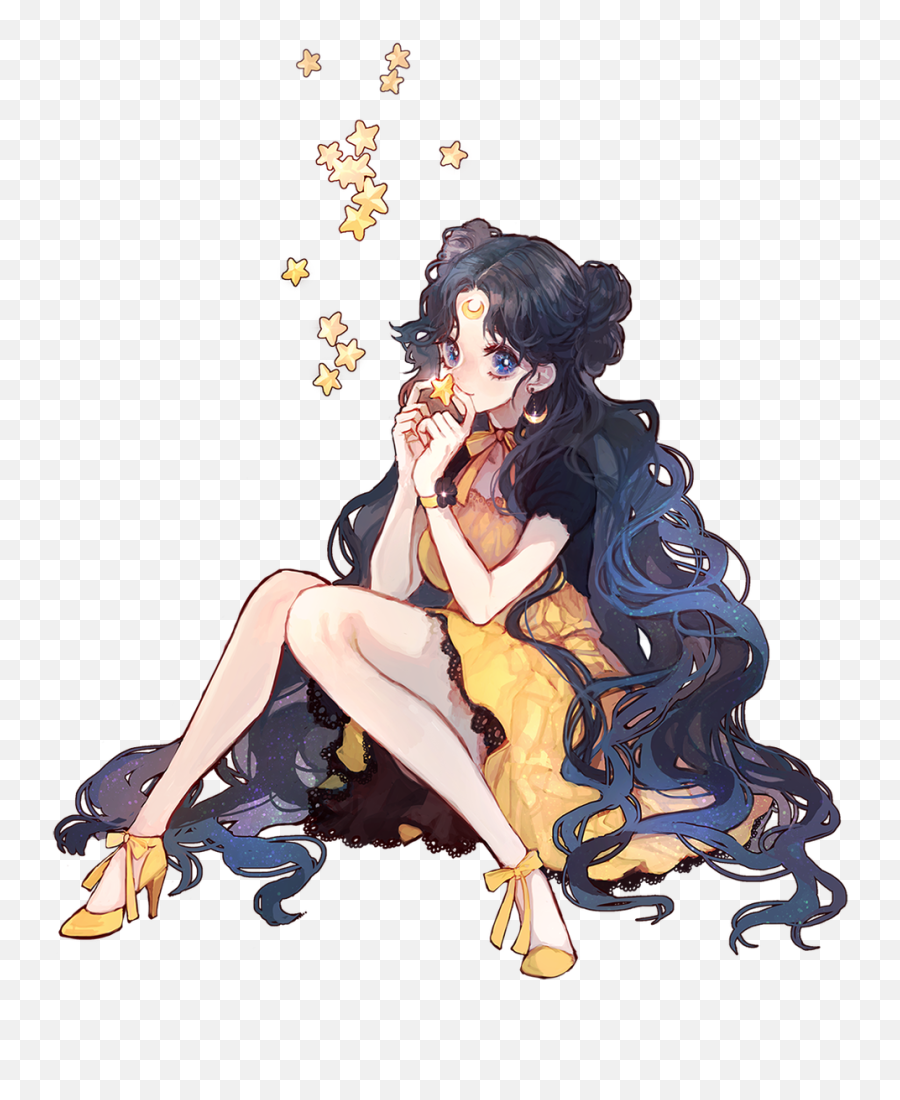 Tumblro9l0pzyxsx1saqlhvo1500png 500583 Pixels Discovered - Human Luna Sailor Moon Png,Anime Girl Sitting Png