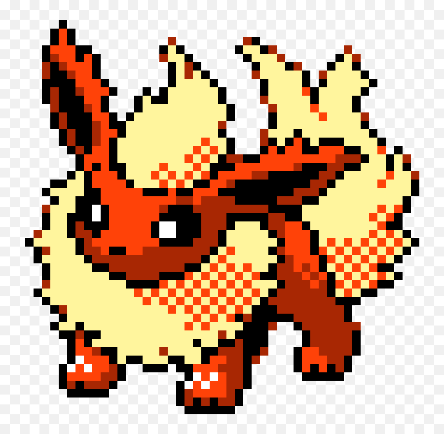Pixilart - Pixel Flareon By Anonymous Pokemon Excel Pixel Art Png,Flareon  Png - free transparent png images 