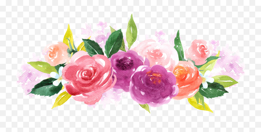 Colorful Flower Png Transparent - Floral Colorful Flowers Png,Colorful Flowers Png