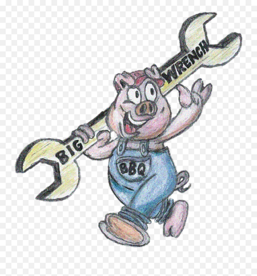Big Wrench Bbq - Cartoon Png,Wrench Logo