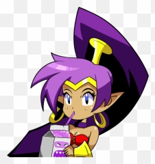 I Drew Shantae Sipping Super Monster - Shantae Super Monster Milk Png,Shantae Png