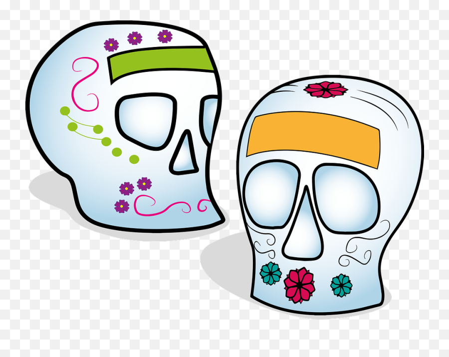 Skull Sugar Calaverita - Free Vector Graphic On Pixabay Calaberita De Azucar Dibujo Png,Sugar Skull Png