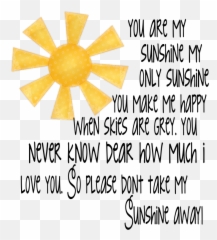You Are My Sunshine Png - You Are My Sunshine Wordart Clip Art