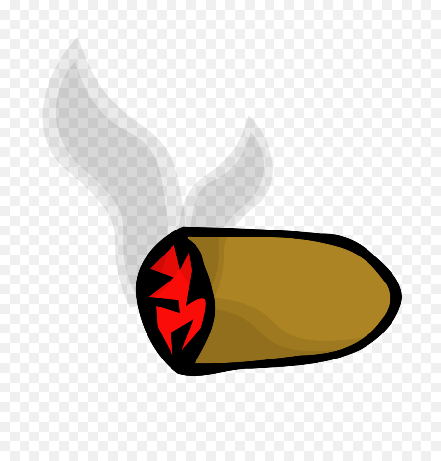 Cigar Burning Smoke Nicotine - Cartoon Cigar Clipart Png,Smoke Clipart Transparent