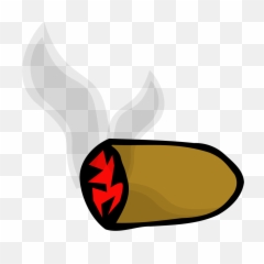 Cigar Burning Smoke Nicotine - Cartoon Clipart png