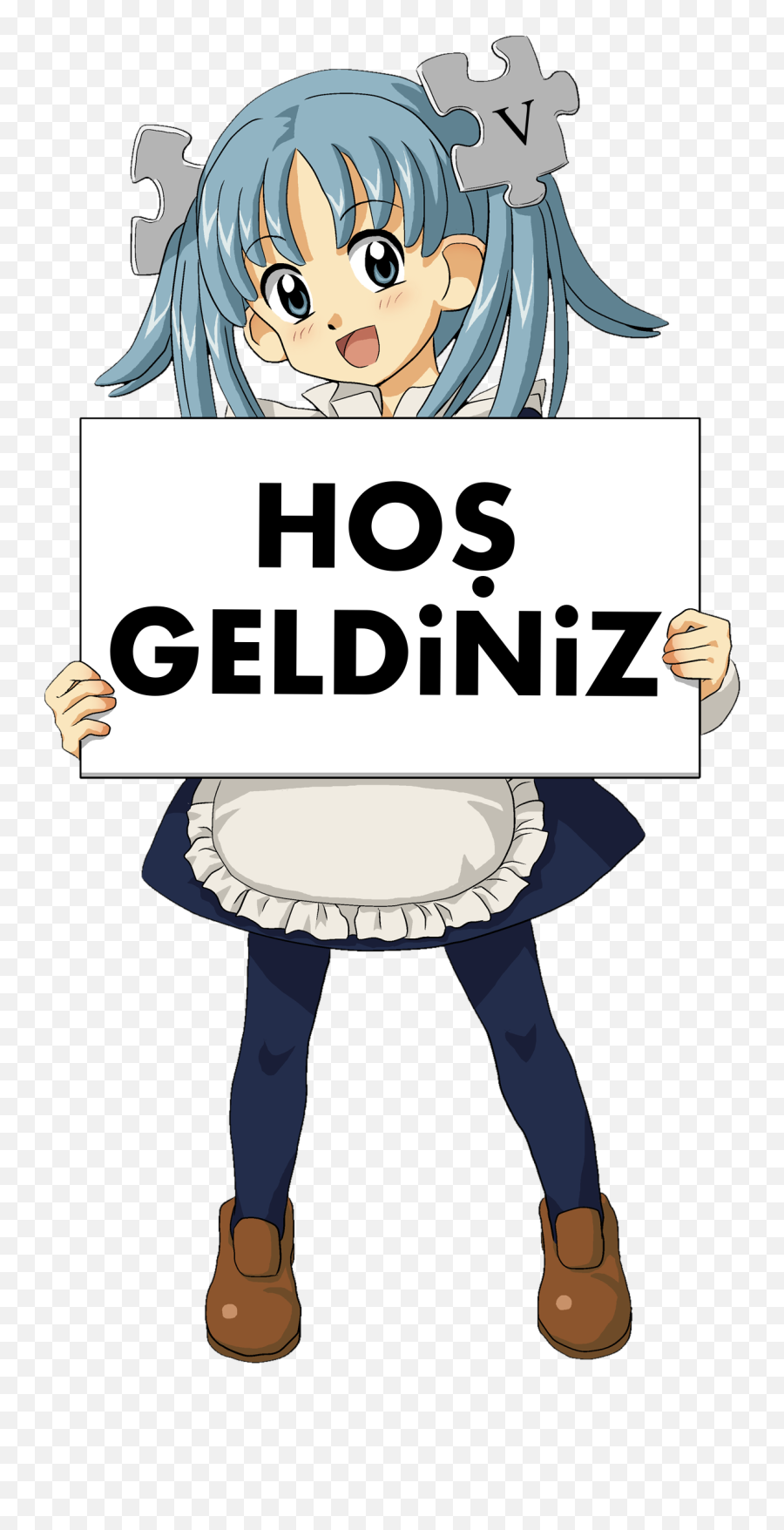 Wikipe - Anime Girl Holding Sign Png,Welcome Sign Png