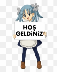Wikipe - Anime Girl Holding Sign Png