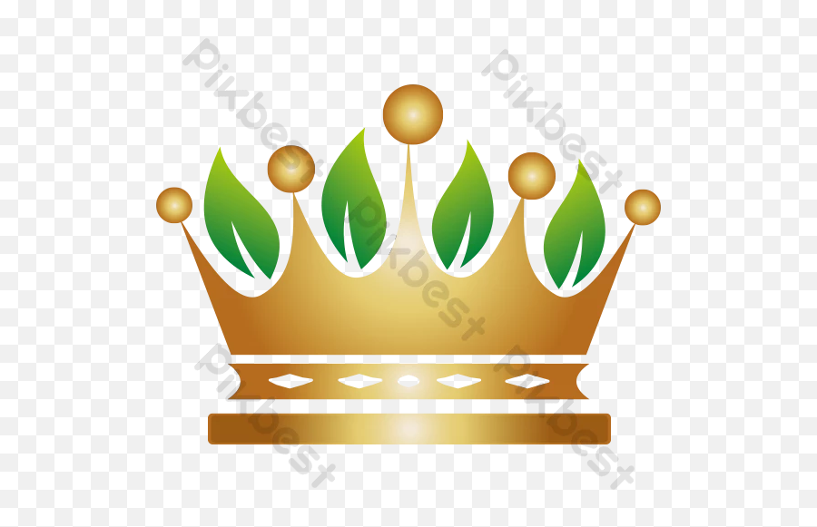 Crown Leaf Logo - Solid Png,Yellow Crown Logo