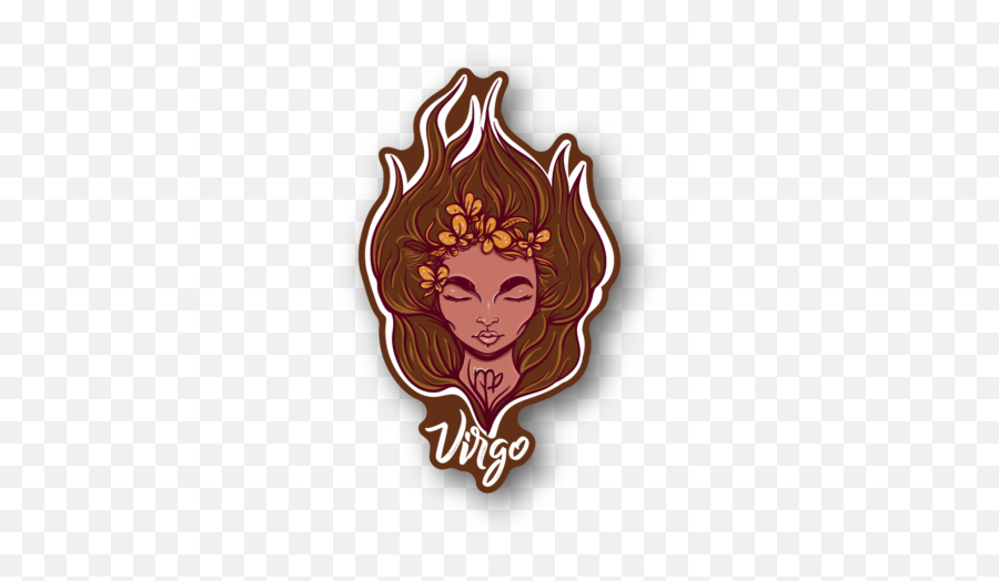 Ma Virgo Sticker - Hair Design Png,Virgo Logo